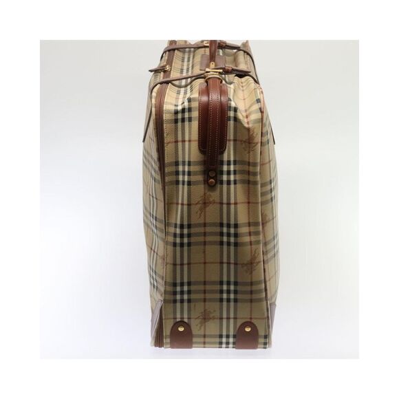 Pre Loved Burberry Nova Check Women Beige Travel Bags - Picture 4 of 8